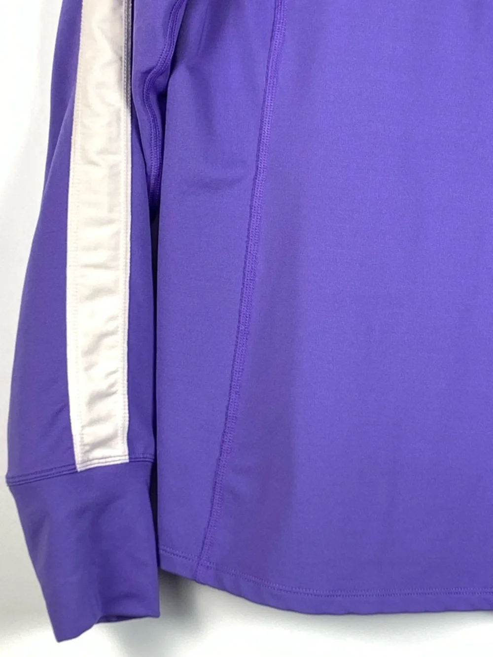Nike Dri-FIT Running Half Zip Pullover Purple White Thumbholes Women’s M